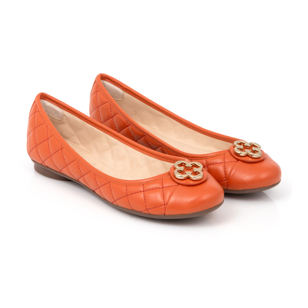 SAPATILHA CATHERINE LARANJA PÁPRICA COURO MATELASSÊ image number 1