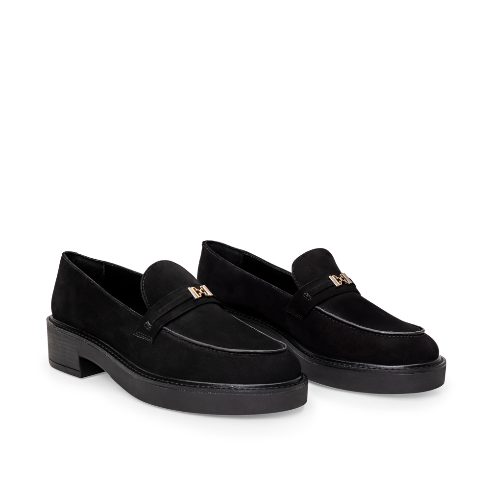 LOAFER MOCASSIM PRETO DE COURO NOBUCK image number 2