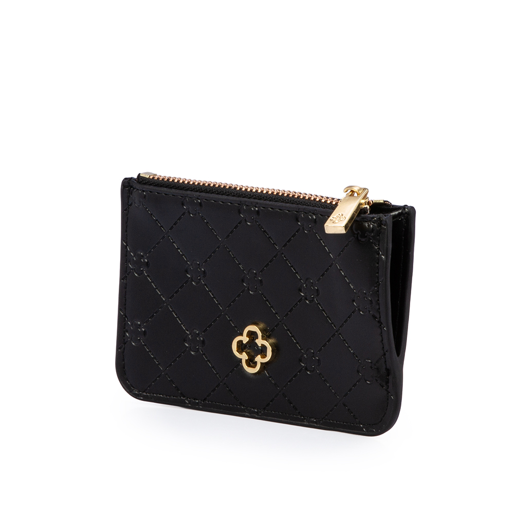 CARTEIRA PEQUENA PRETA MONOGRAMA image number 1