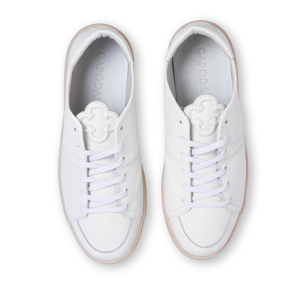 TÊNIS FEMININO BRANCO DE COURO AMARRAÇÃO image number 4