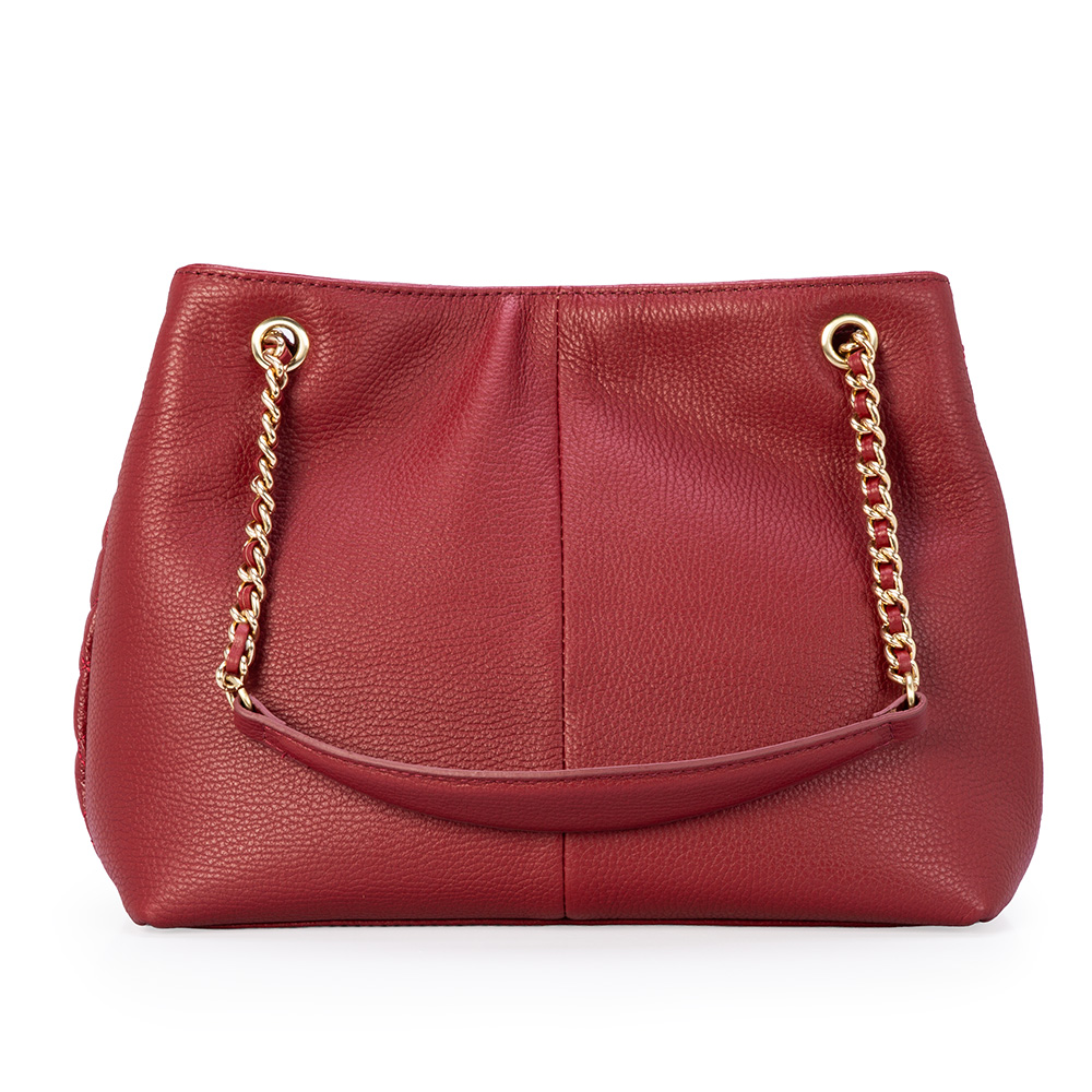 BOLSA CARINA VERMELHA DE COURO MATELASS&Ecirc; HOBO image number 2