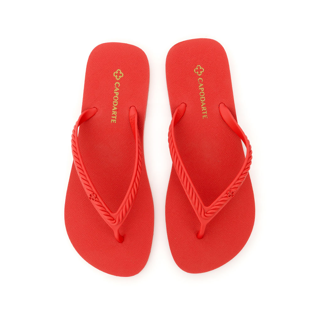 CHINELO DE DEDO VERMELHO RUBI TRAMADO image number 4