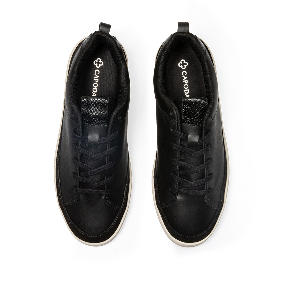 T&Ecirc;NIS FEMININO PRETO DE COURO AMARRA&Ccedil;&Atilde;O image number 4