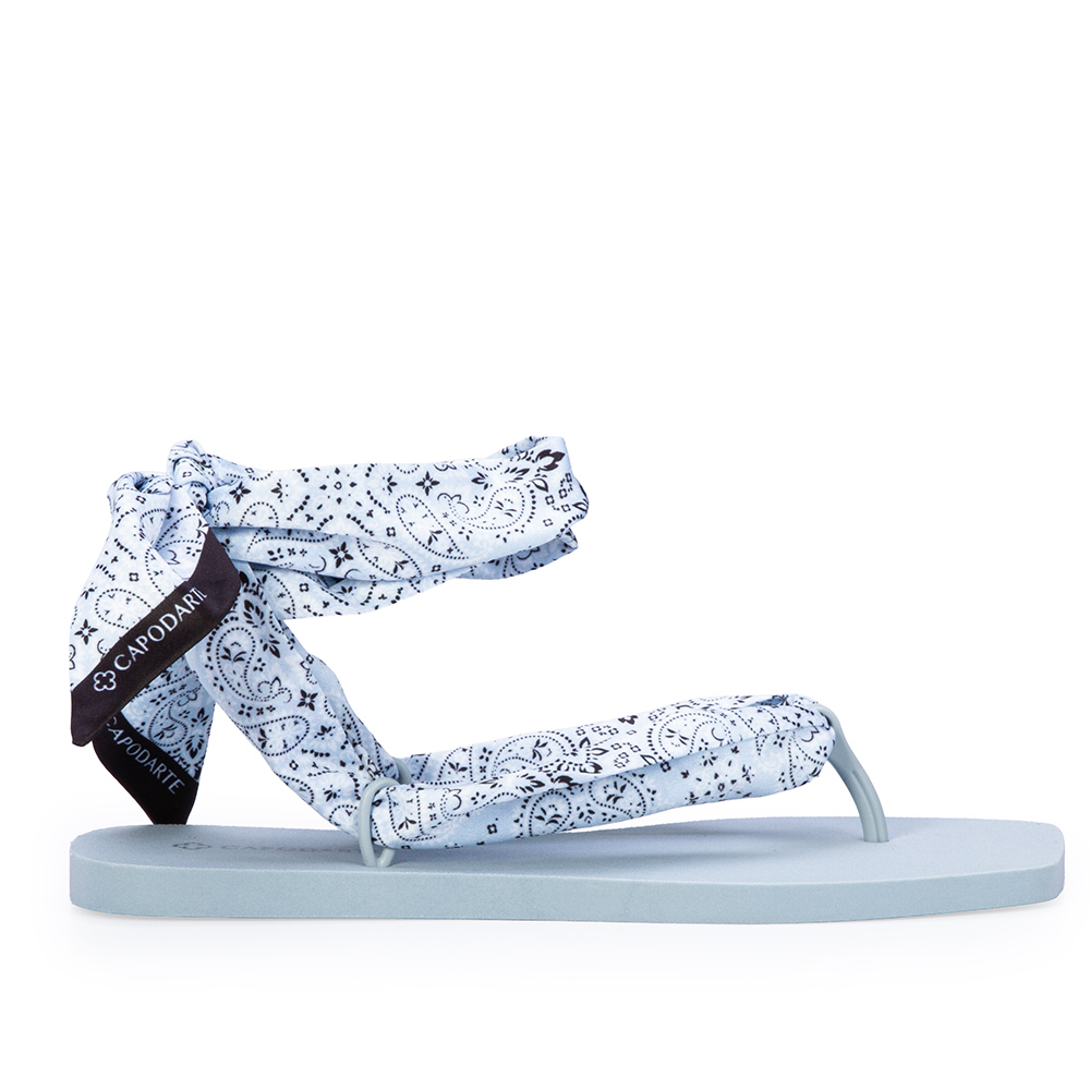 CHINELO DE DEDO LEN&Ccedil;O ESTAMPA PAISLEY AZUL image number 0