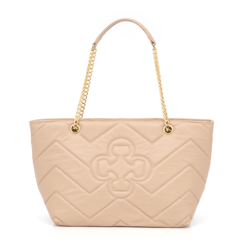 BOLSA NUDE SEDA COURO MATELASS&Ecirc; SHOPPER image number 0