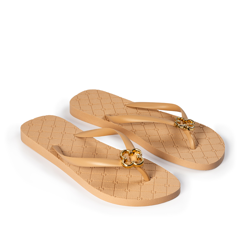 CHINELO DE DEDO NUDE SEDA MONOGRAMA image number 1