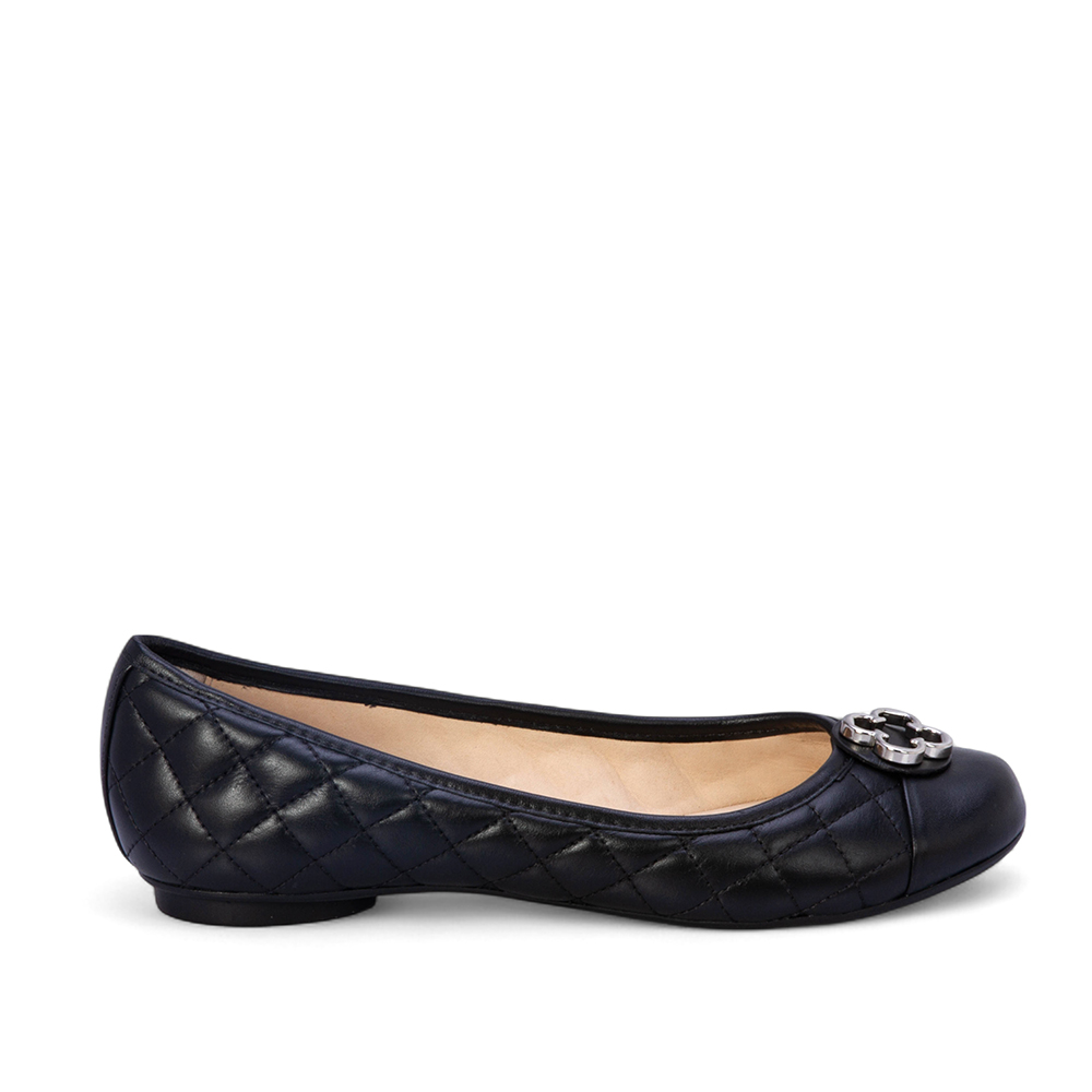 SAPATILHA CATHERINE COURO PRETA MATELASS&Ecirc; image number 0