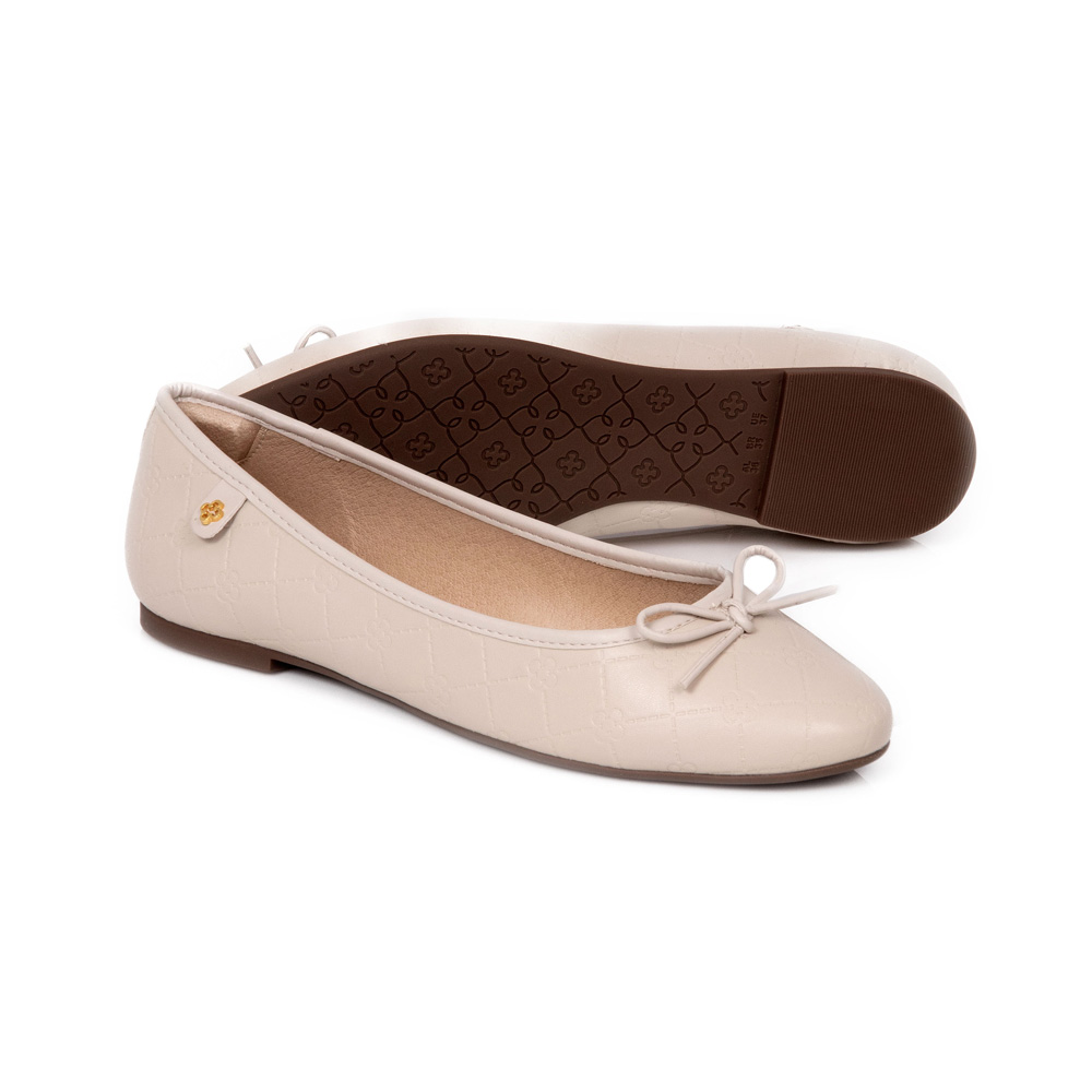 SAPATILHA BEGE R&Aacute;FIA MONOGRAMA LA&Ccedil;O image number 3