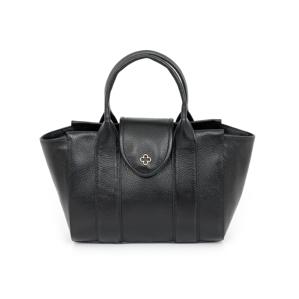 BOLSA TIRACOLO PRETA DE COURO TOTE image number 0