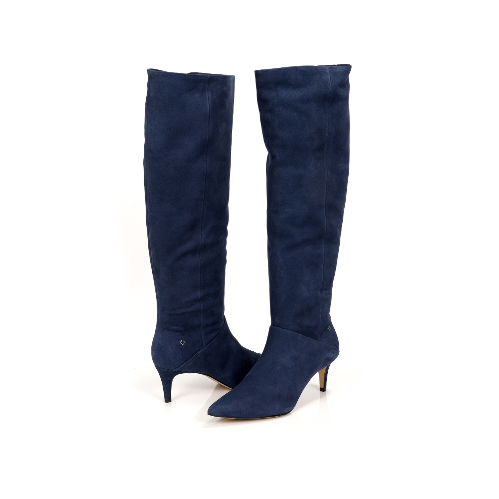 BOTA CANO LONGO MARINHO AZZURRO NOBUCK image number 4