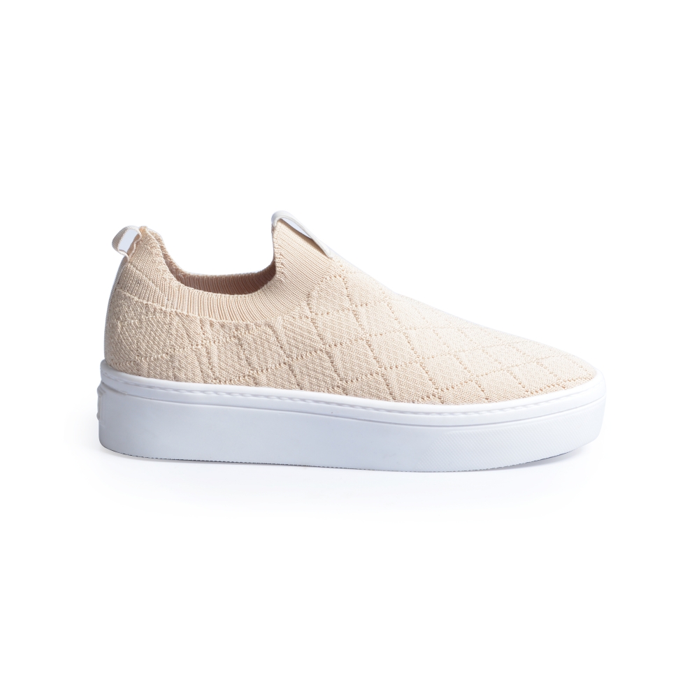 T&Ecirc;NIS FEMININO SLIP ON KNIT MATELASS&Ecirc; BEGE R&Aacute;FIA image number 0