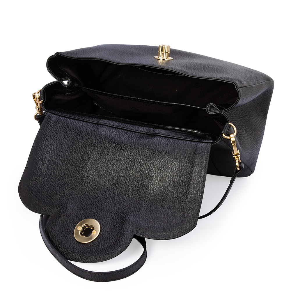 BOLSA TIRACOLO PRETA DE COURO TOTE image number 4