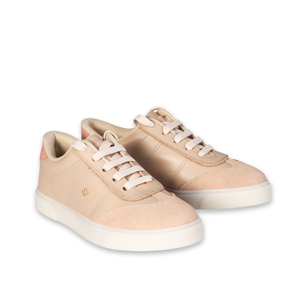 T&Ecirc;NIS INFANTIL NUDE SEDA DE COURO AMARRA&Ccedil;&Atilde;O image number 1