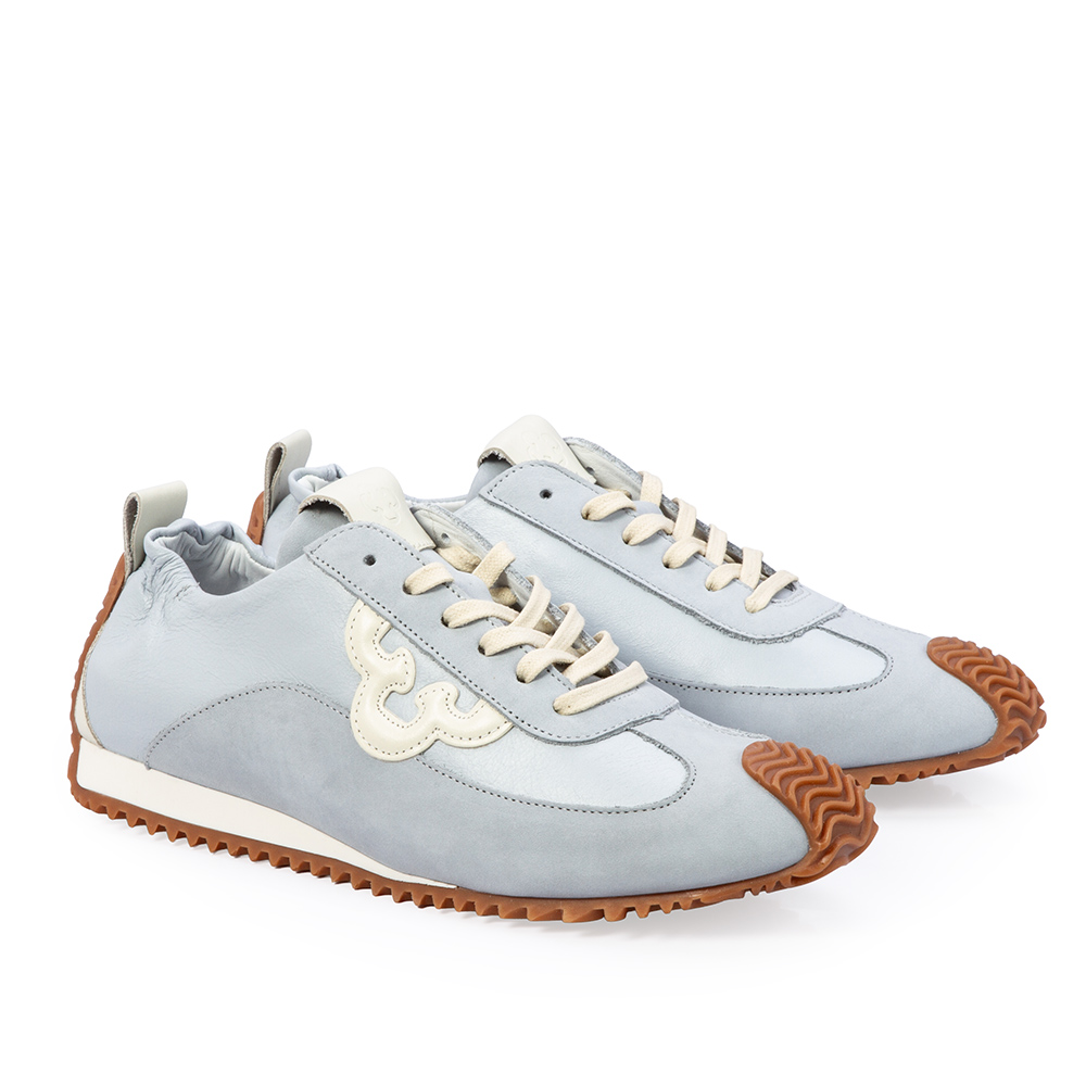 T&Ecirc;NIS FEMININO AZUL TURMALINA DE COURO SNEAKERS image number 2