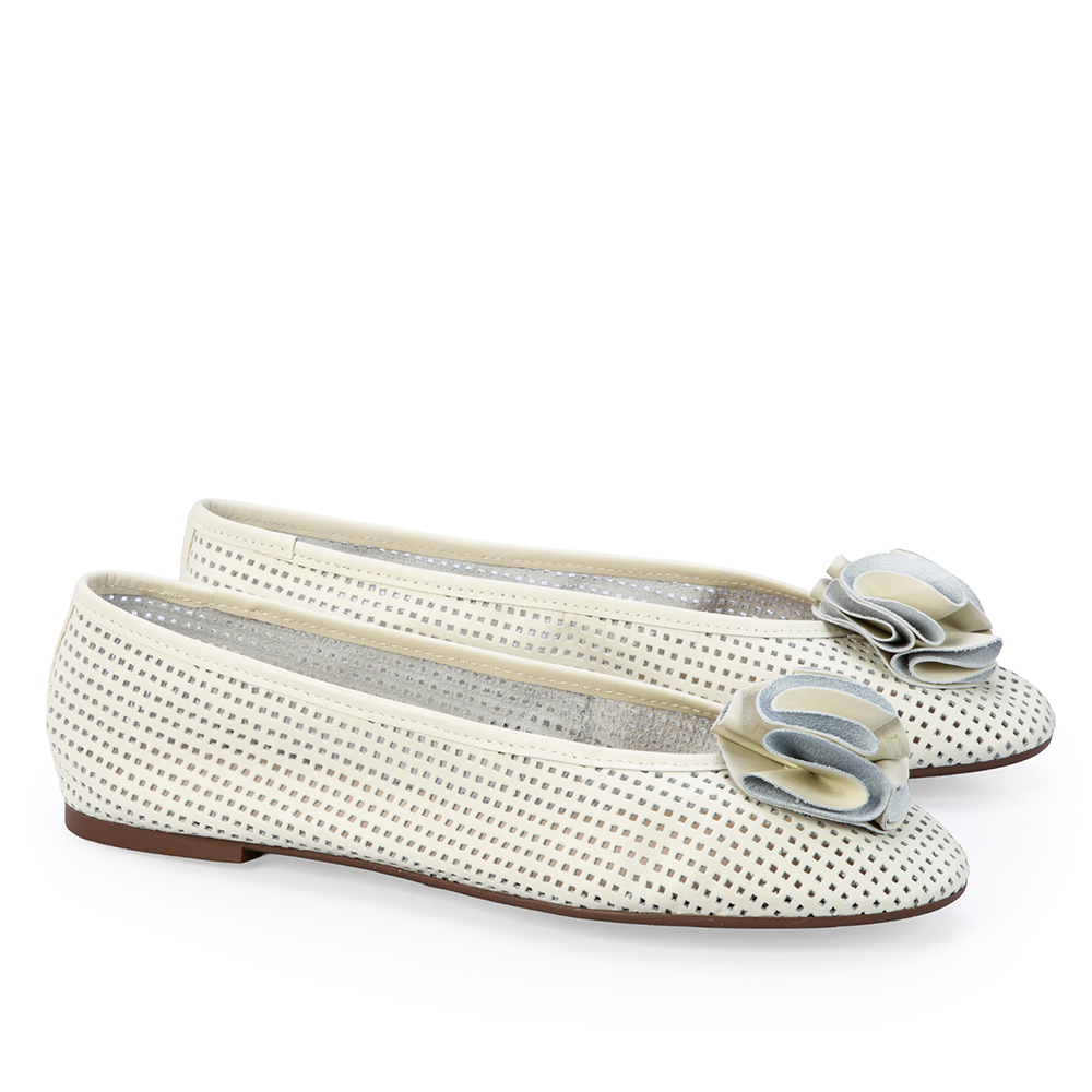 SAPATILHA BRANCA DUNA DE COURO VAZADO image number 1