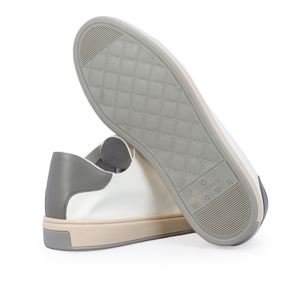 T&Ecirc;NIS CASUAL BRANCO DE COURO AMARRA&Ccedil;&Atilde;O FEMININO image number 3