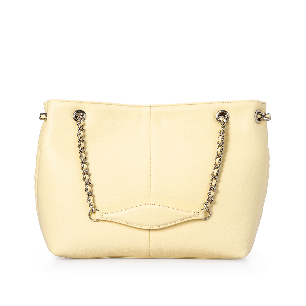 BOLSA M&Eacute;DIA BRANCA BRULLE  COURO MATELASS&Ecirc; CARINA image number 2