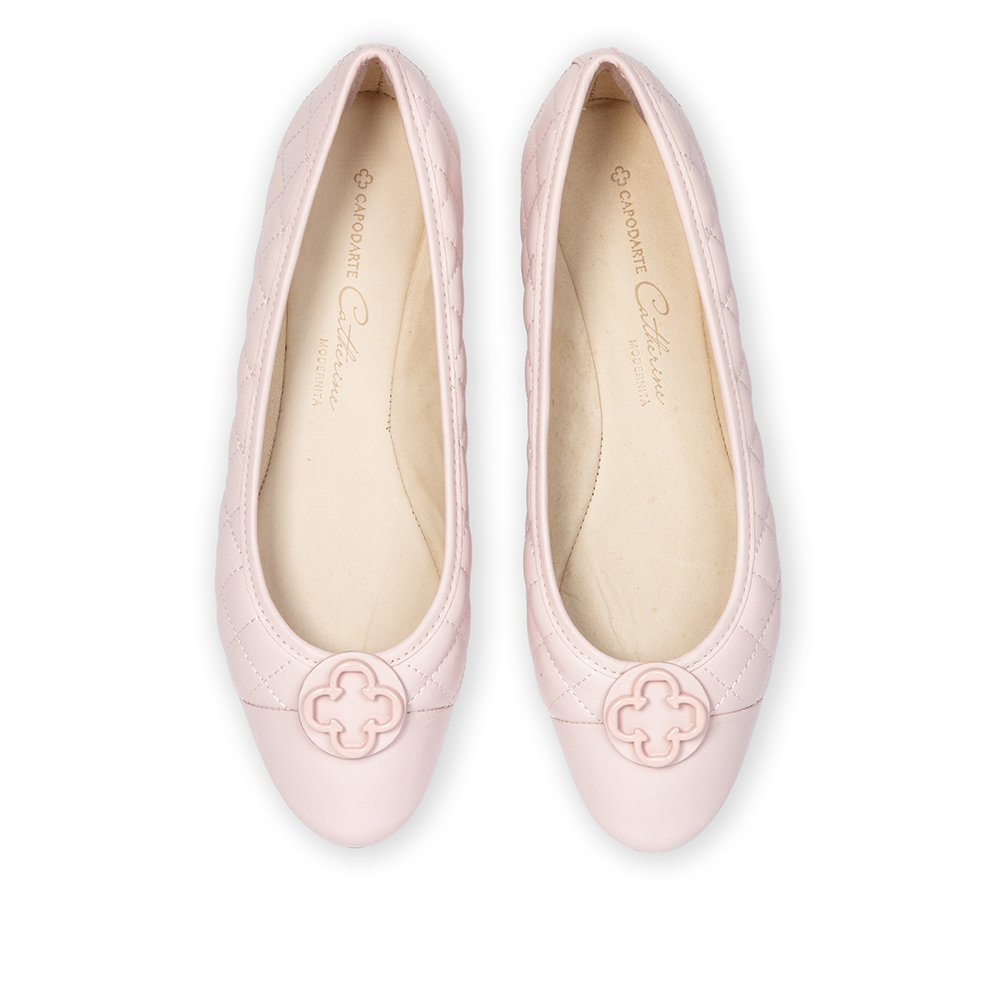 SAPATILHA CATHERINE MODERNIT&Aacute; DE COURO ROSA PE&Ocirc;NIA MATELASS&Ecirc; image number 4