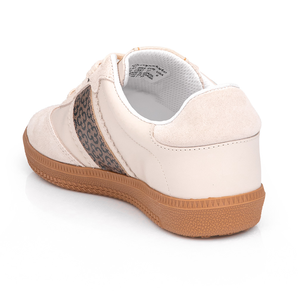 TÊNIS FEMININO DE COURO MARFIM MONOGRAMA AMARRAÇÃO image number 2