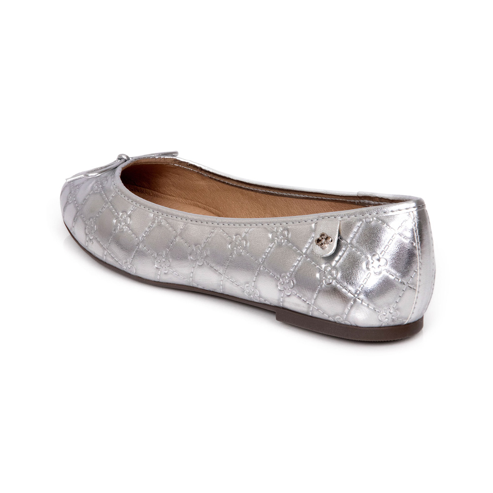 SAPATILHA PRATA METALIZADA MONOGRAMA LA&Ccedil;O image number 2