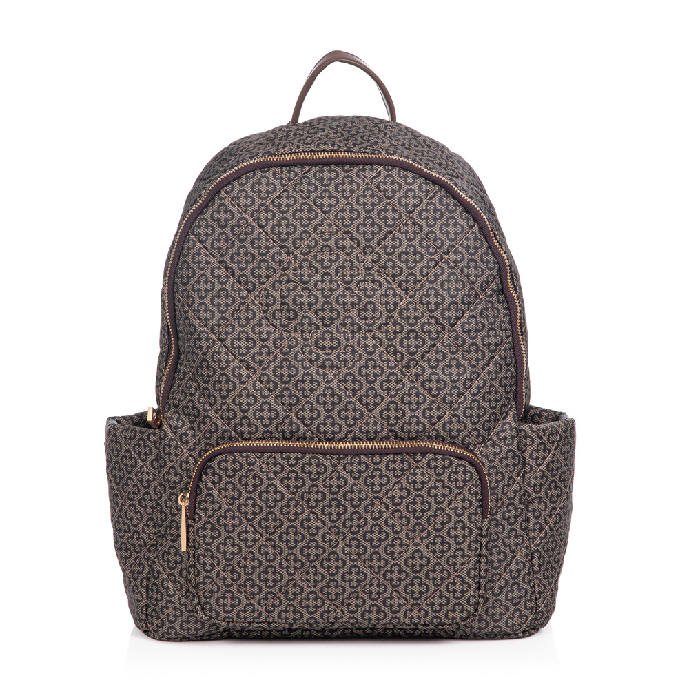 MOCHILA FEMININA CAFÉ NYLON MATELASSÊ MONOGRAMA image number 0