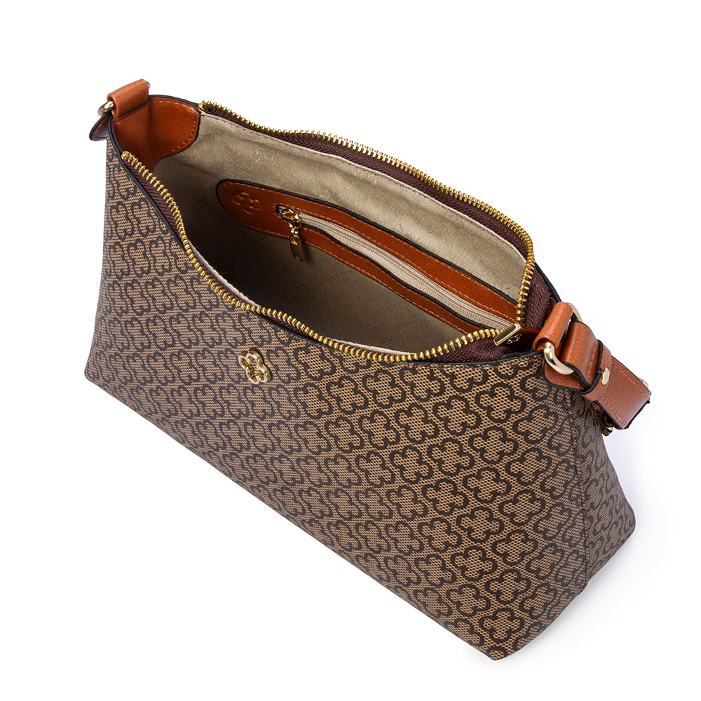 BOLSA PEQUENA CARAMELO MONOGRAMA HOBO image number 4