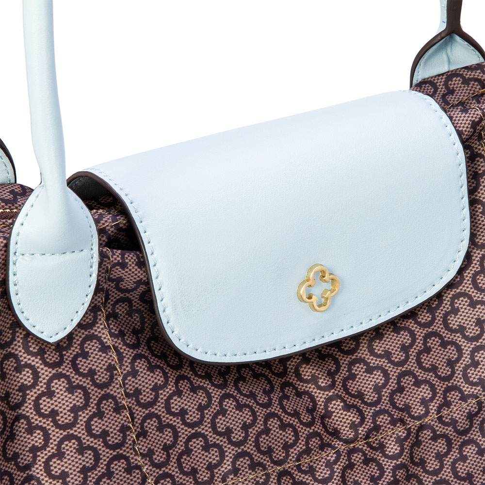 BOLSA SHOPPER AZUL MONOGRAMA image number 3