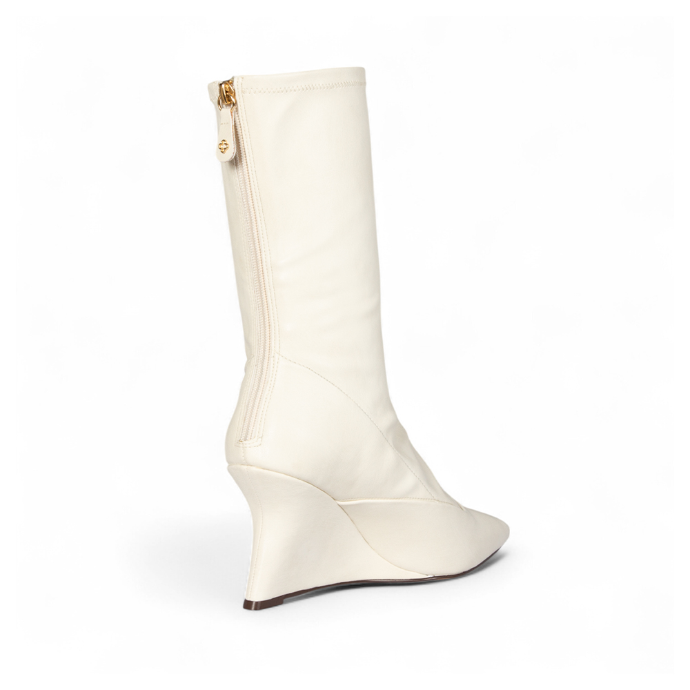 BOTA CANO LONGO STRETCH MARFIM SALTO ANABELA image number 4