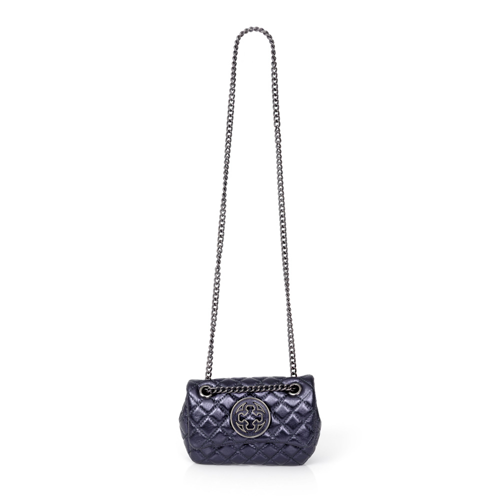 BOLSA MARINHO AZZURRO DE COURO MATELASSÊ OLÍVIA image number 3