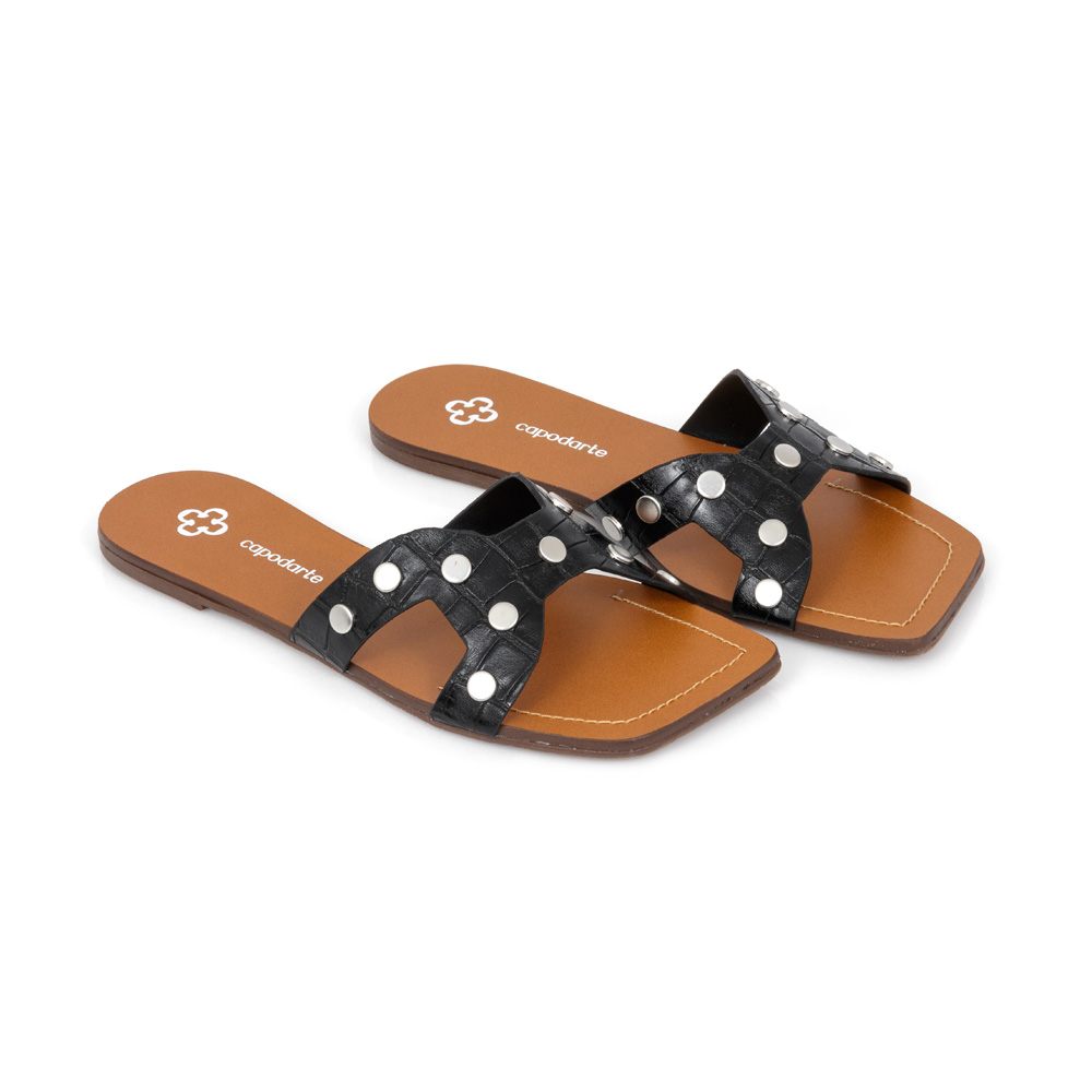 CHINELO RASTEIRO PRETO CROCO TACHAS image number 1