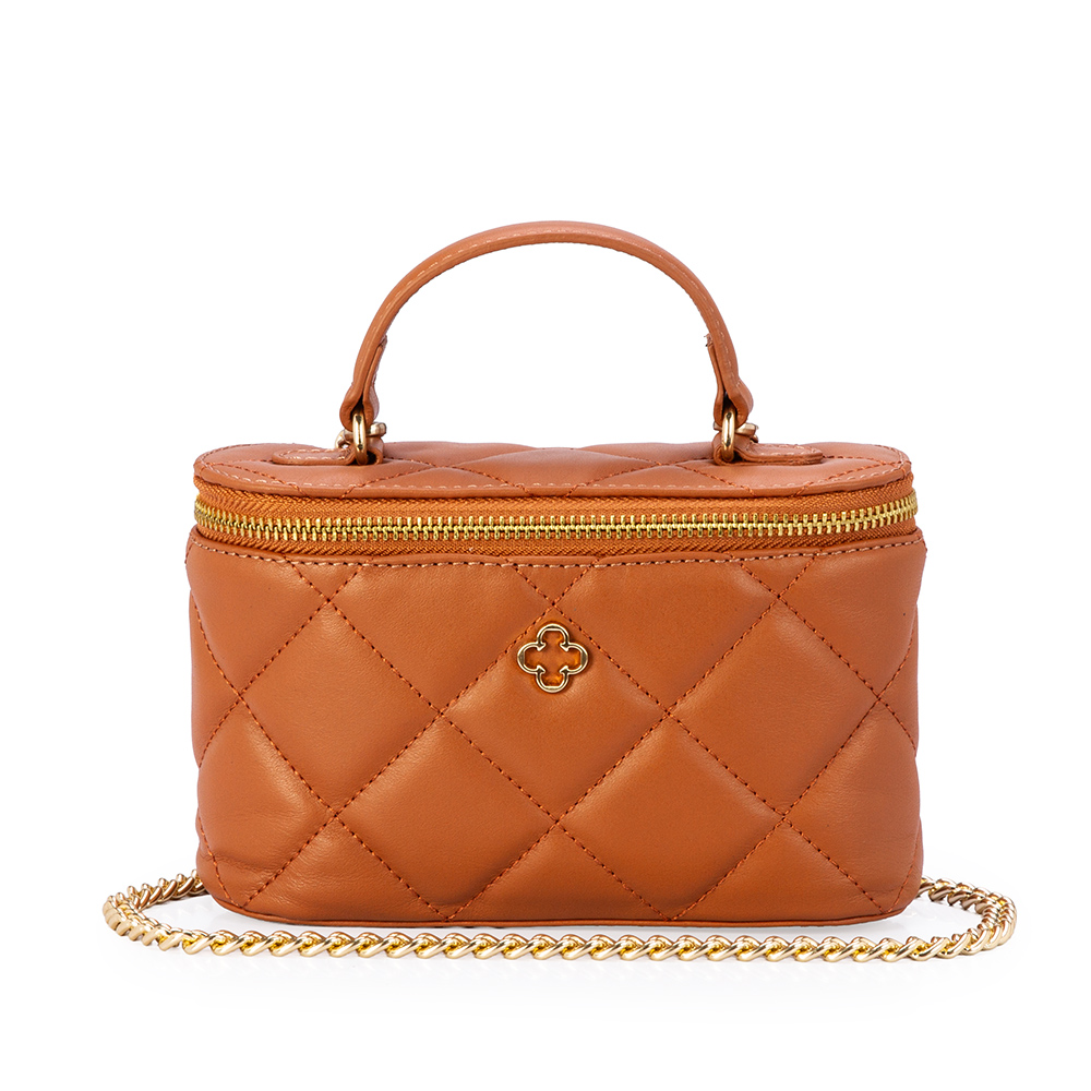 BOLSA PEQUENA COURO CARAMELO C&Acirc;MERA BAG image number 0