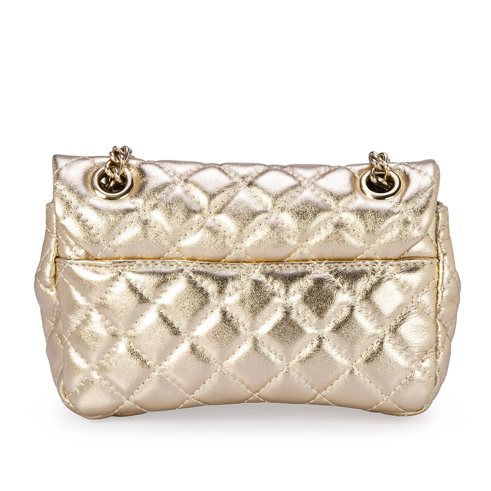 BOLSA MINI OL&Iacute;VIA SHOULDER BAG DE COURO OURO CHIARO image number 2