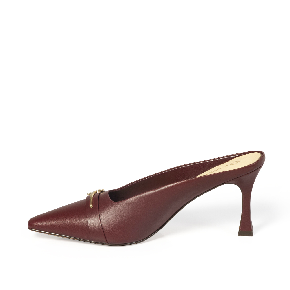 MULE SALTO ALTO BORD&Ocirc; DE COURO image number 2