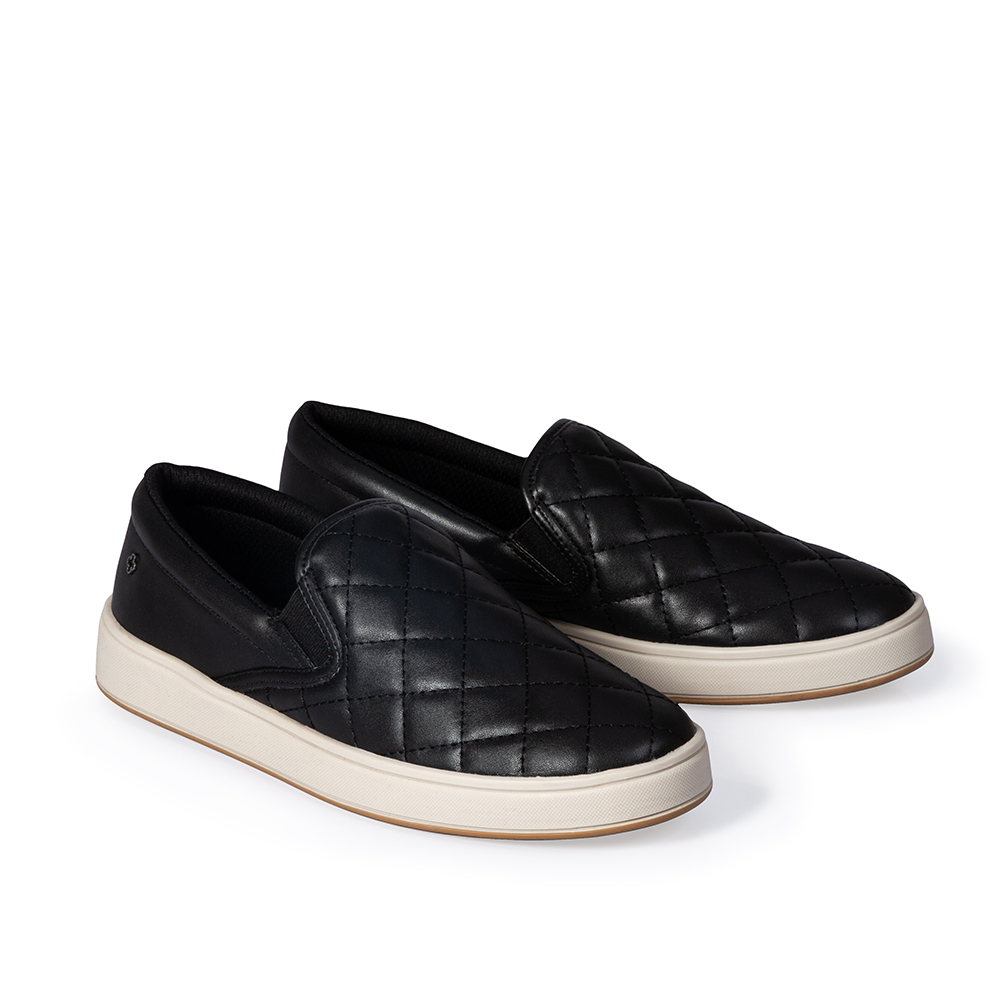 TÊNIS FEMININO SLIP ON PRETO MATELASSÊ image number 1