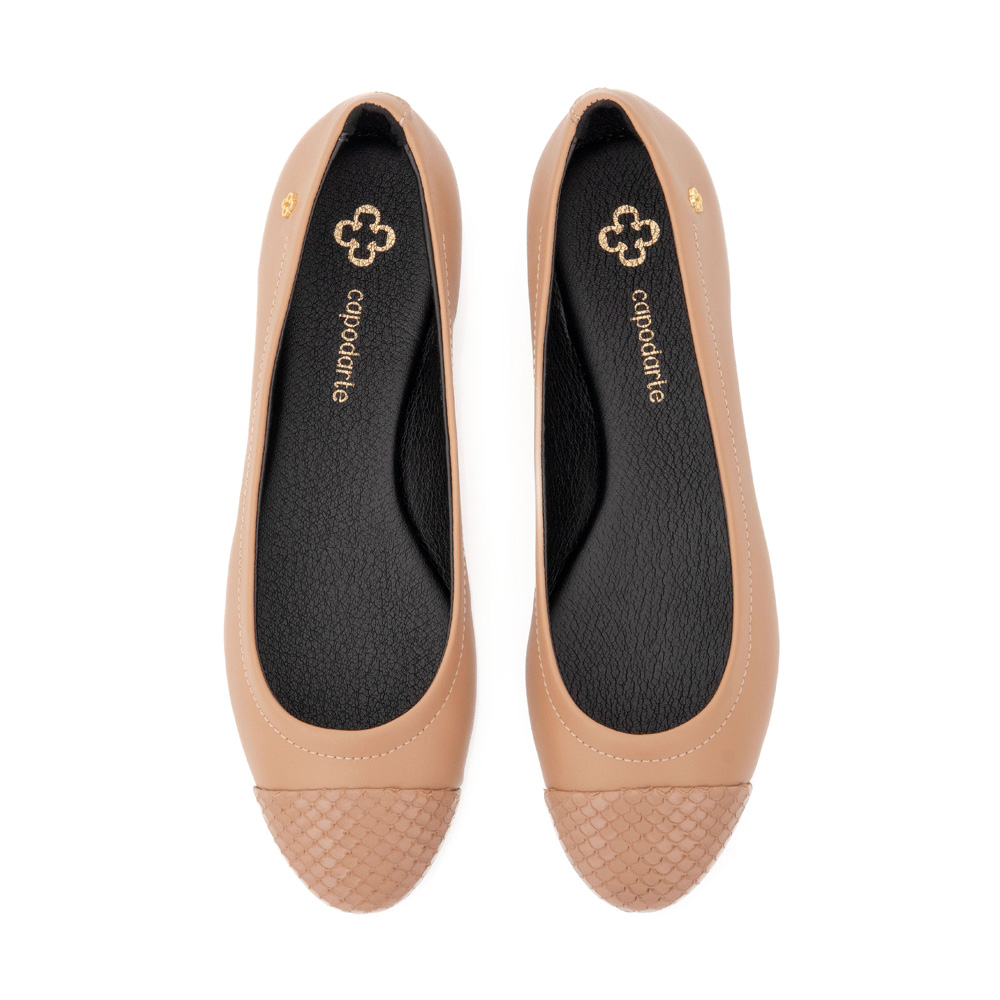 SAPATILHA BEGE BICO REDONDO PITONE image number 4