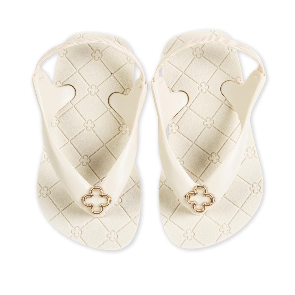 CHINELO BEB&Ecirc; BRANCO COM TIRA EL&Aacute;STICA INJETADO image number 4