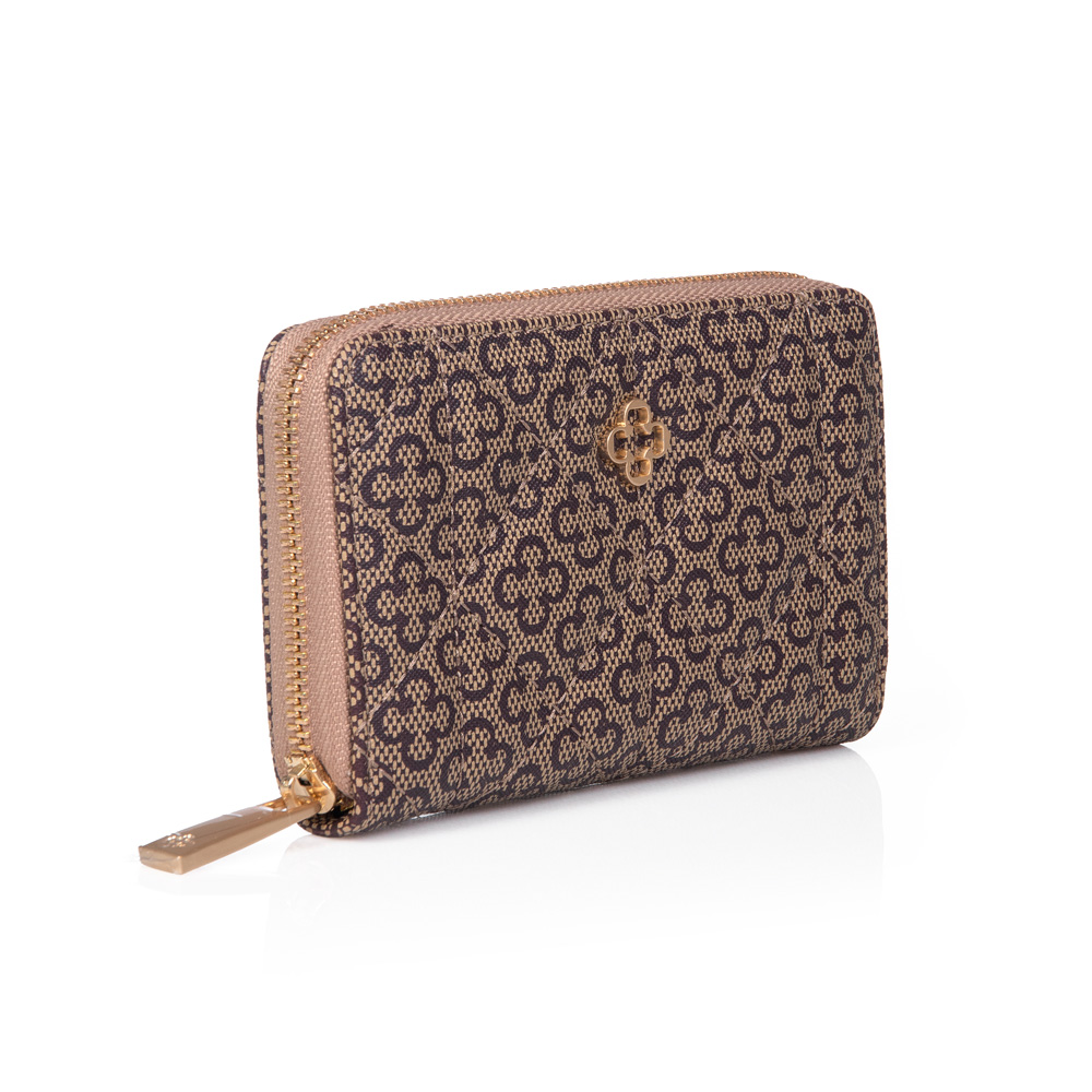 CARTEIRA PEQUENA BEGE MONOGRAMA image number 1