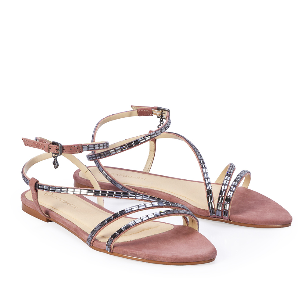 SAND&Aacute;LIA RASTEIRA COURO NOBUCK ROSA MALVA image number 2