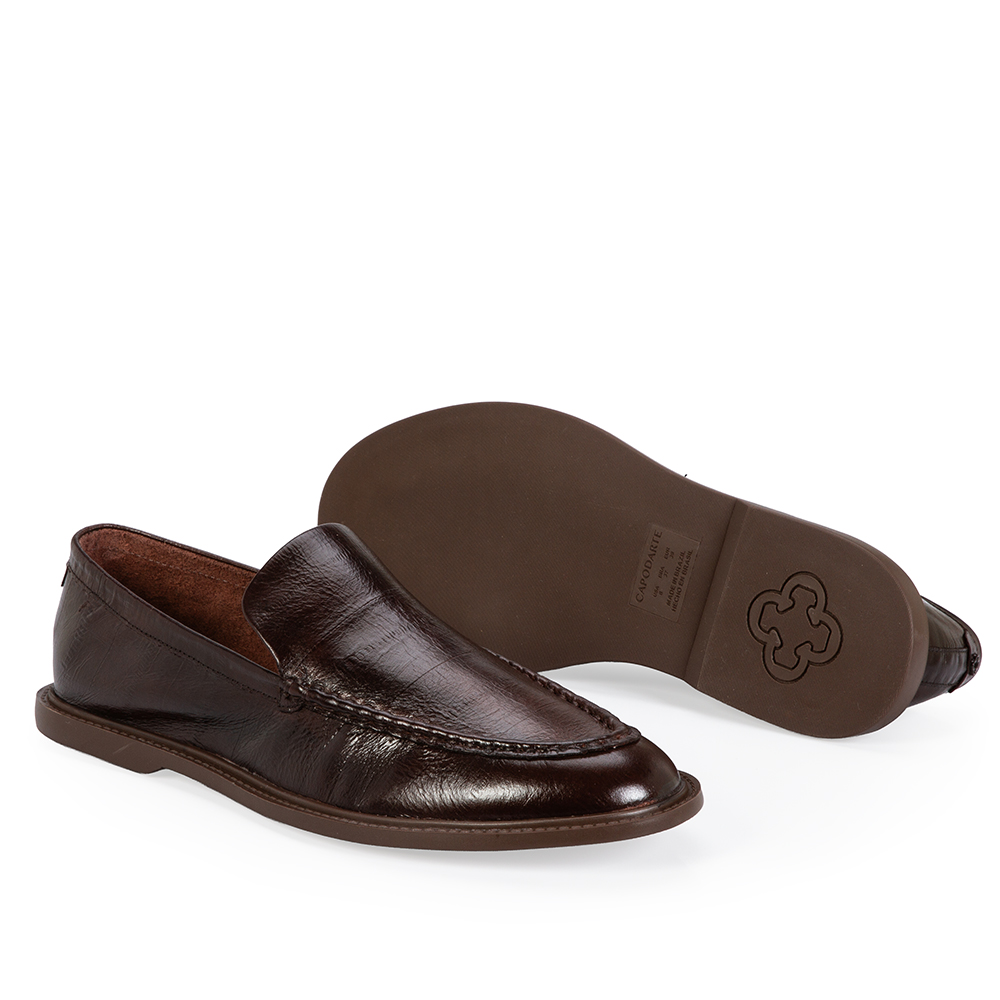 LOAFER MOCASSIM MARROM DE COURO image number 3