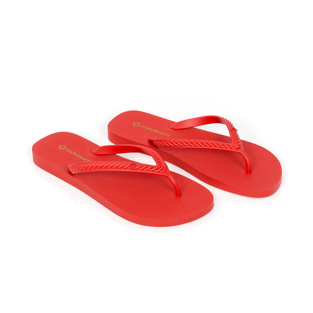 CHINELO DE DEDO VERMELHO RUBI TRAMADO image number 1