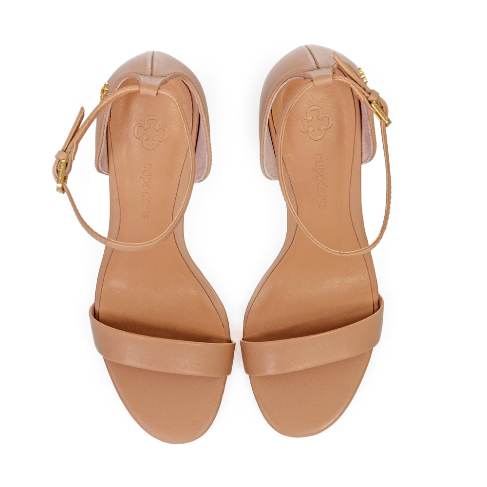 SANDÁLIA NUDE SEDA SALTO FINO DE COURO image number 4