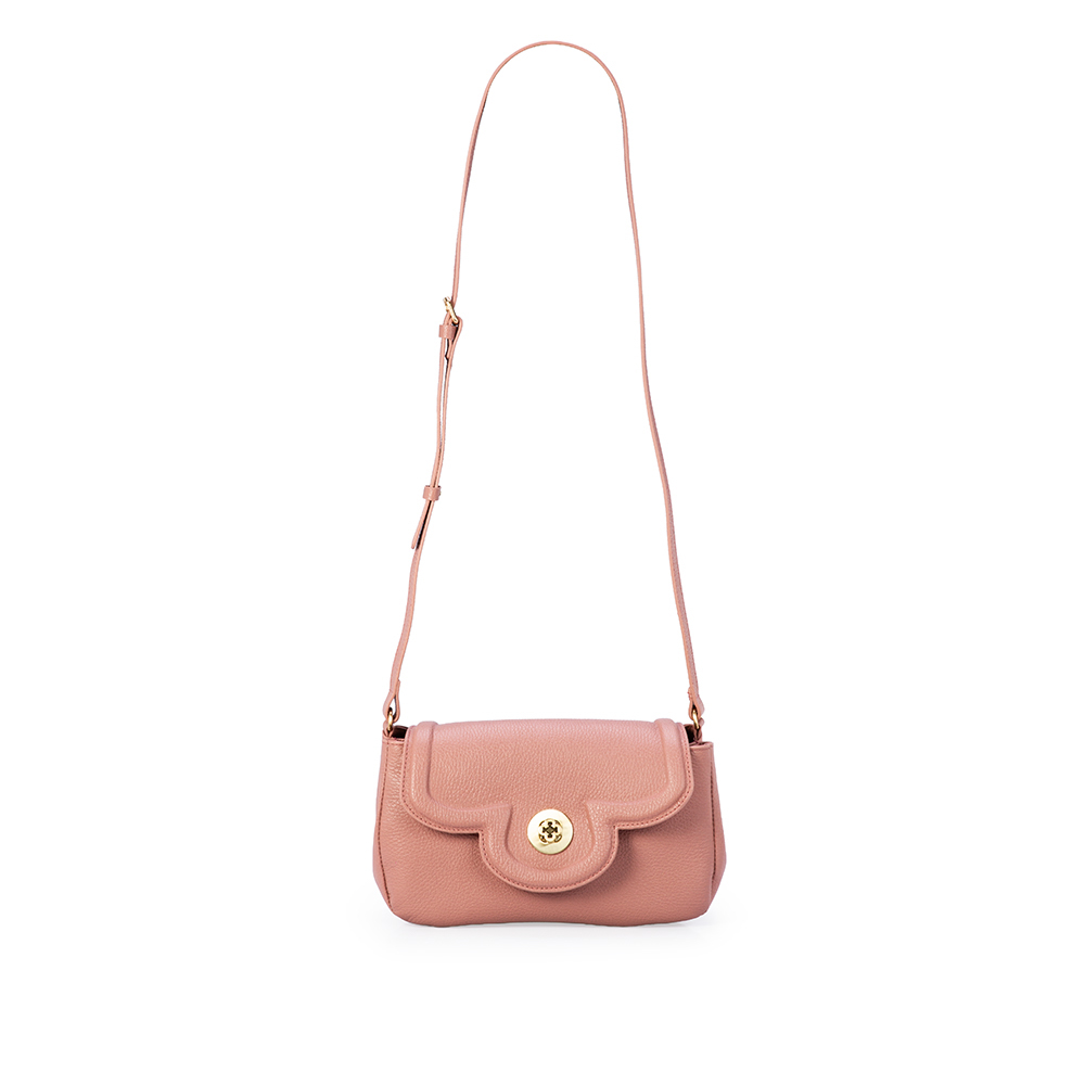 BOLSA TIRACOLO ROSA MALVA DE COURO SHOULDER BAG image number 1