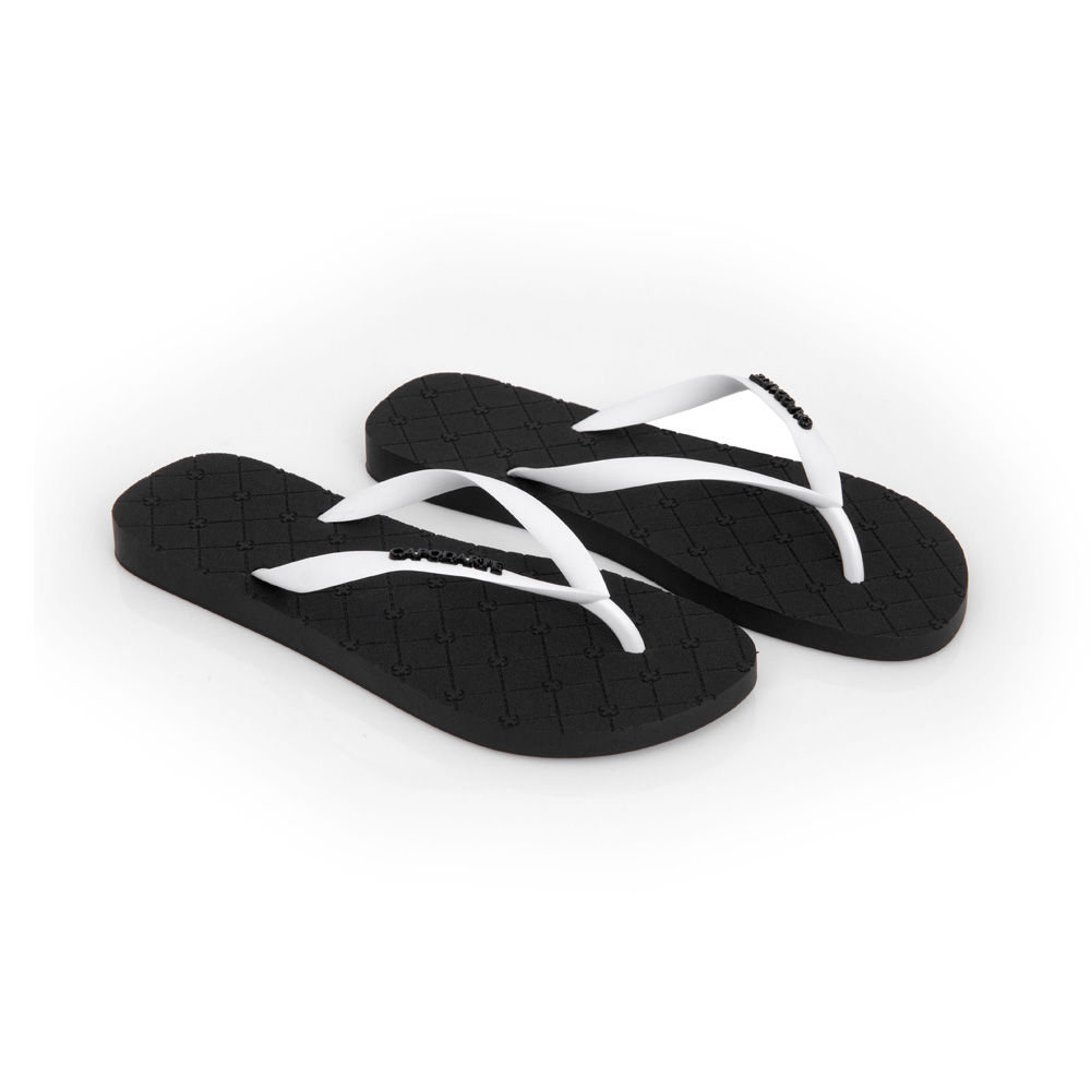 CHINELO DE DEDO MONOGRAMA BRANCO E PRETO image number 1