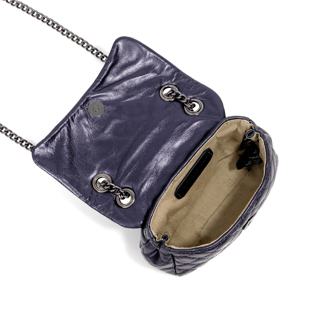 BOLSA MARINHO AZZURRO DE COURO MATELASSÊ OLÍVIA image number 4