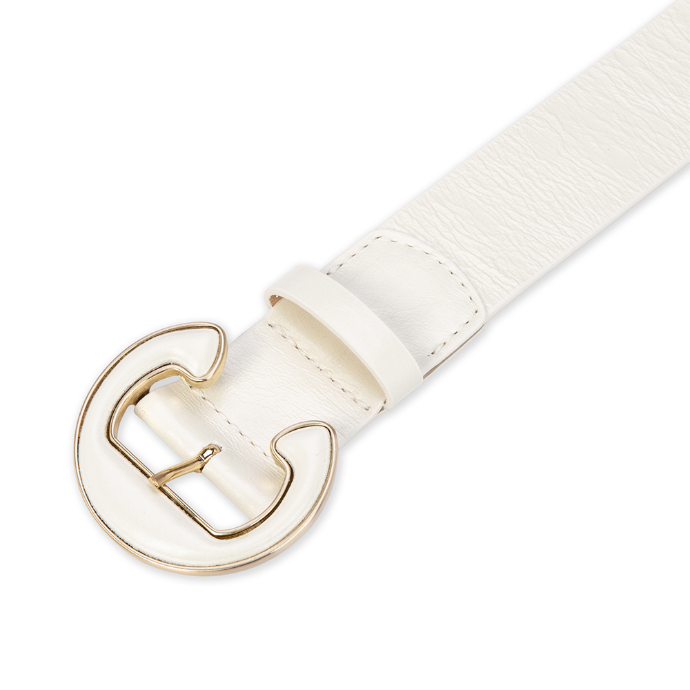 CINTO FEMININO BRANCO DUNA DE COURO VETRO image number 3