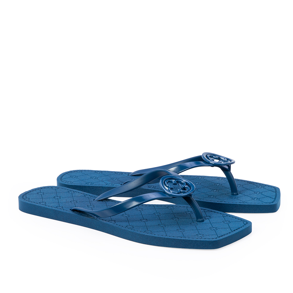 CHINELO DE DEDO BICO QUADRADO AZUL DENIM image number 1