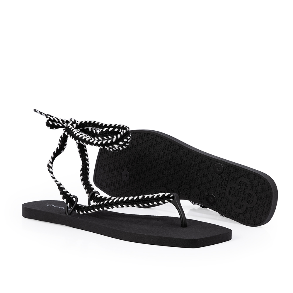 CHINELO DE DEDO INJETADO AMARRA&Ccedil;&Atilde;O PRETO CRU image number 3