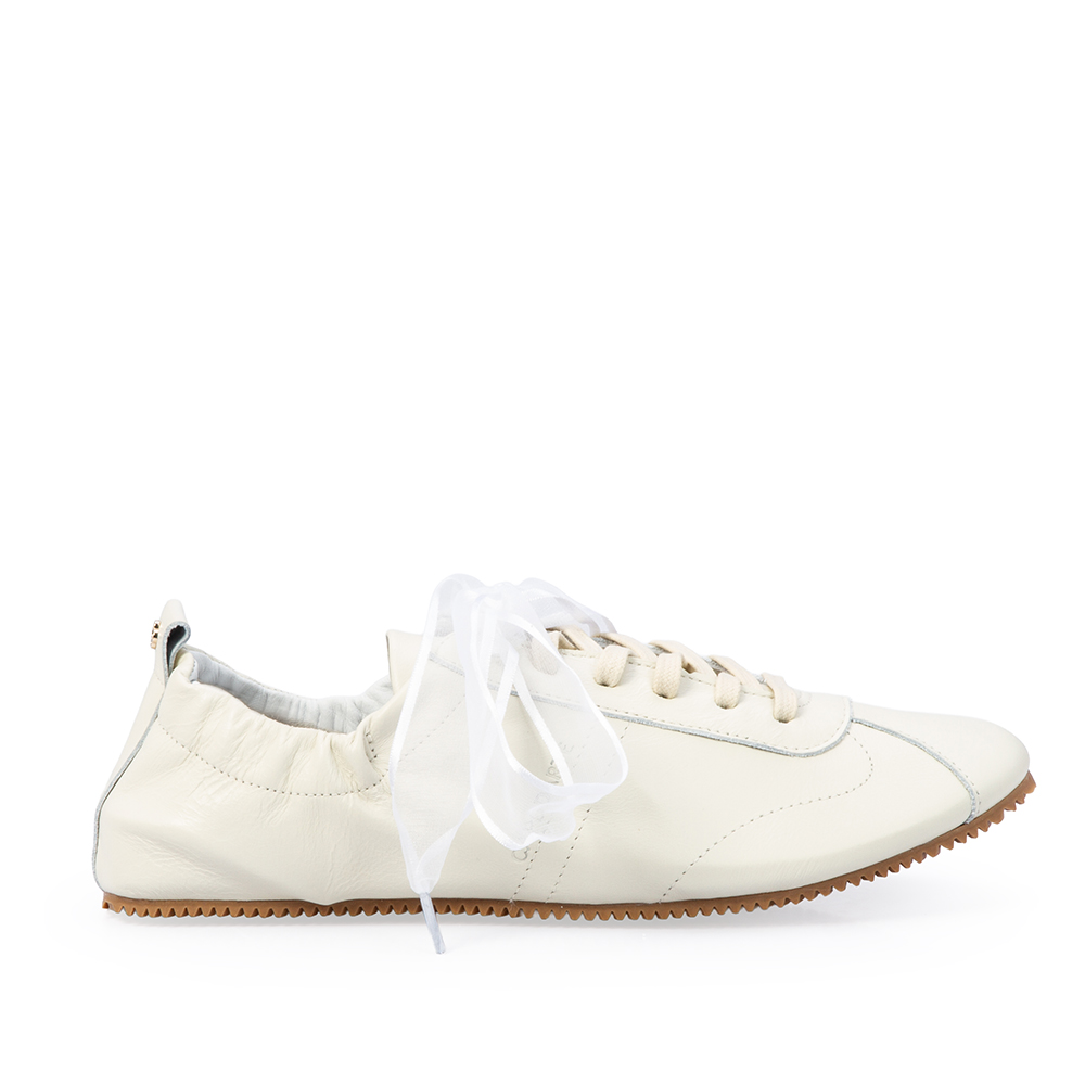 T&Ecirc;NIS FEMININO BRANCO DE COURO BALLERINA SNEAKERS image number 0