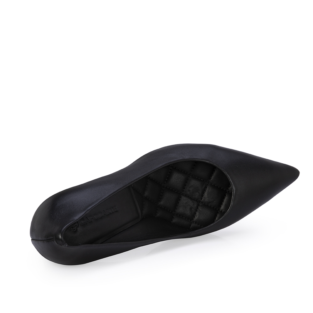 SCARPIN SALTO ALTO PRETO DE COURO image number 4