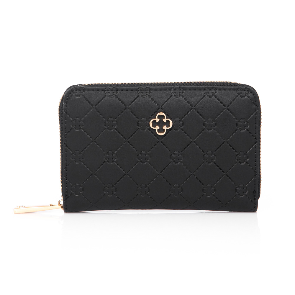 CARTEIRA FEMININA PRETA Z&Iacute;PER image number 0